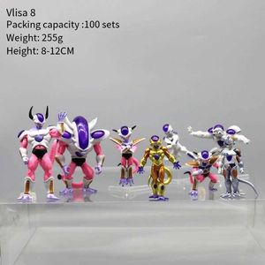 Action Toy Figures 8pcs/Set Z Anime Figura Frieza Full Form Set Figure Freezer Bambola Statue Collection Modello Giocattoli