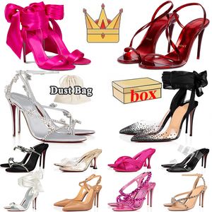 Designerskie kobiety obcasy czerwone dna buty wysokie pompki Obcina z pudełkiem, więc Kate Stiletto Peep-toes otwarte sportowe nappa skórzane platforma gumowe