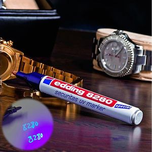 Edding 8280 Highlighter Pen Oly UV Pro Invisible Pen 1mm Permanent Ink Securitas UV Markers Highlight for Detective/Game/Card 240423