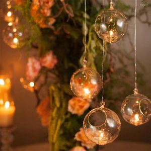 Ljusstakare nordisk stil 6/8/10/12 cm glashållare set te ljus runda bröllop hem party dekor romantisk vas ljusstake