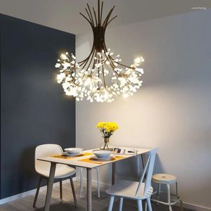 Żyrandole nordyc nowoczesny mniszek miniczny Minimalistyczny kreatywny LED sztuka sztuka salon jadalnia sypialnia mody Lighting Oświetlenie