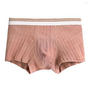 Underbyxor 1 st män sexiga bomullsblandare Boxare Briefs Shorts Middle midjan Underkläder Underkläder Male Bulge Pouch Poeries