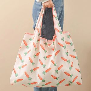 Shopping Bag Reusable Foldable Tote 4026cm Cute Grocery with Large Capacity Tear Resistant Machine Washable 240430