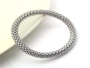 New Fashion Design Women Girls Stainless Steel Bracelet Silver Elastic Bracelet Band Bangle Coya Manufacturer Direct 4873428