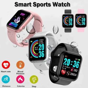 Wristwatches Y68 Adult Smart Bluetooth Fitness Tracker Sports Heart Rate Monitor Blood Pressure Smart Bracelet for Android IOS d240430