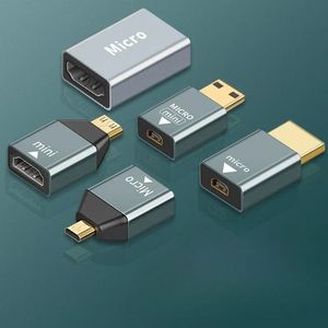 4K 60Hz Mini Micro HDMI-Compatibladapter-omvandlare för bärbar grafikkort Kamera TV-bildskärm HD Adapter Audio Video Transmissio