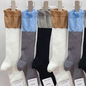 Frauen Socken Frauen Farbanpassungsröhrchen Y2K Dünne Hochtiefe Baumwollwäsche weiche kniehohe Strumpfwäsche Kawaii Strumpf