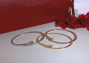 S925 Sterling Srebrny luksusowy wspaniały bransoletka Star Designer Bransoletka paznokciowa 18 -karatowa platana różowa platyna bransoletka z pudełkiem 9968061