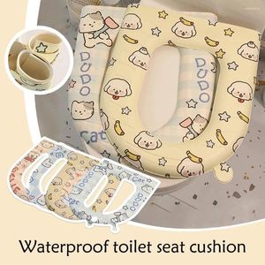 Capas de assento do vaso sanitário capa universal de desenho animado à prova d'água eva -tapa de acessórios domésticos de tapa eva