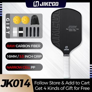 Jikego RCF Pickleball Paddle T700 Ham Karbon Fiber 5.5 inçlik kavrama 16mm Turşu Topları Raket JK014 Yetişkin Kavisli Üst Dar Hücre PP 240425