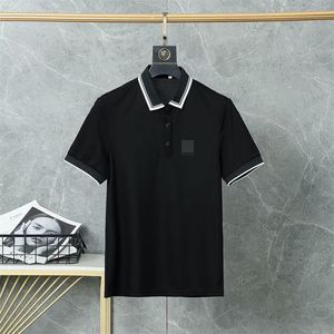 camisetas masculinas de grife de grife de manga curta camisa pólo de alta qualidade de impressão de letra de impressão de roupas de roupas tee preto e branco Tees asiáticos tamanho 7752