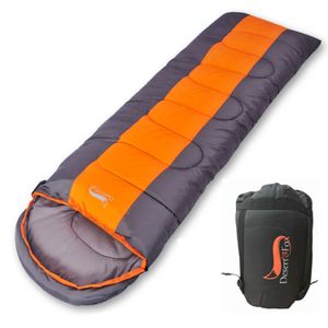 Desert Fox Camping Sleeping Bag 220x85cm Envelope Waterproof Shell Lightweight Compression Sack for Hiking Travel 240416