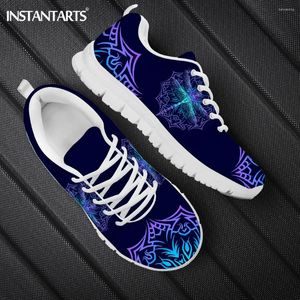 Casual Shoes Mandala Dragonfly Art Print för kvinnor 2024 Lägenheter LACE UP Luxury Designer Kvinnliga sneakers Lätt skor