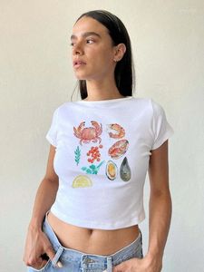 女性の戦車女性カジュアルTシャツクルーネック半袖フードプリントスリムフィットサマートップスストリートウェア