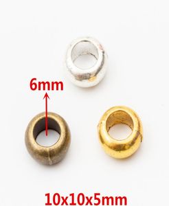 100pcs 10105 mm Vintage Bronze Antike Silber Gold Runde Spacer Perlen Stopper Charms Lose Perlen DIY Perlen -Schmuck Making5649614