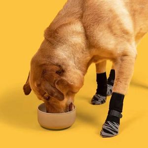 Hundkläder Socks Foot Cover Outdoor Warm Non-halkskor Extra tjockt grepp med krok-och-slingfäster Pet Protection Supplies