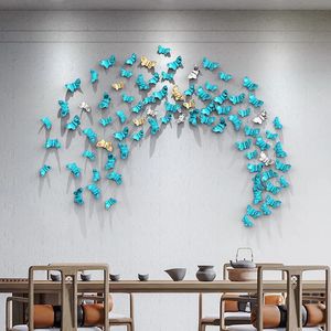Plastic ABS perforation-free wall decoration butterfly wall decoration soft wall decoration 240430