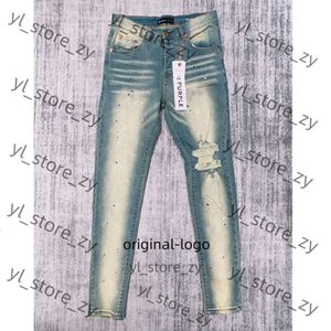 Jeans viola jeans jeans designer di jeans marca viola maschio maschio blu chiaro marca viola jeans high street denim paint mobilità graffiti danneggiati pantaloni magri 4108 4108