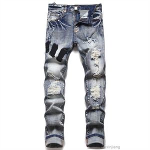 Jeans Designer de jeans jeans jeans Jeans para homens jeans jeans jeans calças lápis Longo zíper Fly Black Blue calça calça calça europeia e americana jeans jeans