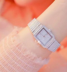 Orologi da polso BS Fashion Ladies Crystal Dress Women Watch Bling Diamond Rhinestone Ceramic Quartz2842642