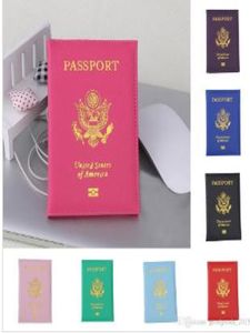 Cute USA Passport Cover Women Pink Travel Passport Holder American Covers for passport Girls Case Pouch Pasport DLH1054068041