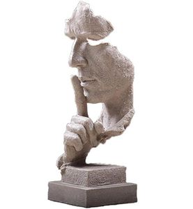 Creative Face Statyes and Hands Sculptures for Home Decor the Thinker Statue Silent Man Figurinefine Workmanship Eco Friendly Res1201984