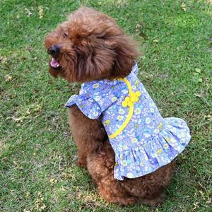 Vestuário de cachorro pet cheongsam colete estamnco floral fivela de fivela de filhote de cachorro respirável para comemoração