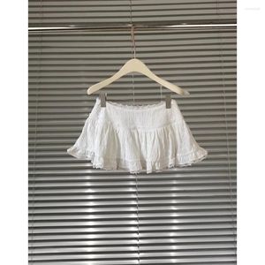 Юбки модная нишевая дизайн белая кружевная юбка Mini