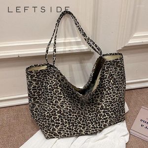 Sagni per spalle Big Tela Leopard Bag for Women 2024 Korean Fashion Asclettiere Simple borse per lo shopping Shopping Travel