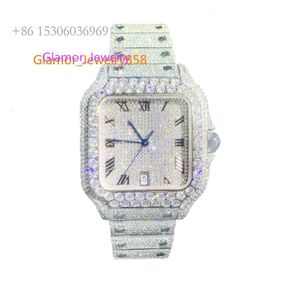 Niestandardowe mrożone w VVS Moissanite Hip Hop Mechanical Watch z GRA CertificificationVVS