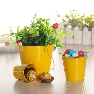 Pflanzer Töpfe Metall Eisenblumentopf mit Griff Hängenden Balkon Garten Büro Pflanzer Mini Eimer Candy Basket Home Decor Decor