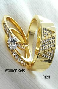 Свадебная пара доминирующих кольцо кольца, установка циркона, мужчины, кольцо мужчин от 8 до 15 женщин, размер от 5 до 10 R211R2801785091