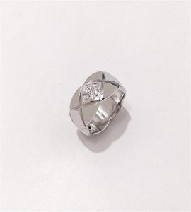 Pure 925 Sterling Silver Couple Designer Ring for Women Men Jewelry Crush Rings Lovers Wedding Fashion Lozenge Engagement Geometri1477278