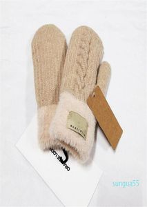 冬と秋のカシミアミトングローブ4075835のミトンファッション女性の手袋