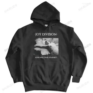 Moletons masculinos Brand Men Autumn Hoodie Joy Divisão O amor nos separará do zíper preto Post Punk Macho Sportswear Warm Coat