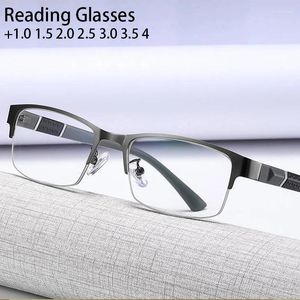 Sunglasses Reading Glasses Men Women High Quality Half-frame Diopter Business Male Presbyopic Eyeglasses 1.0 1.5 2.0 2.5 3.0 3.5 4