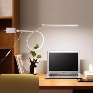Table Lamps LED Lamp Long Arm Office Clip Desk Eye-protected Reading With 3-Level Brightness And Color For Home Study