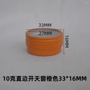 収納ボトル10g 10ml空の丸いオレンジアルミニウムジャーダイイキャンドルケースソリッド香水金属缶コスメティックアイクラームコンテナ