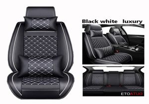 Cobertura completa Ecoleather Auto Assentos PU Couro de couro Capas de assento para Clio Logan Sandero Fluence Megane Laguna Car4827254