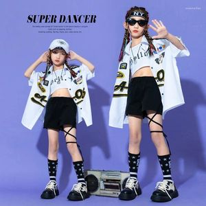 Clothing Sets Children's Street Dance Trend T Shirt Hip-hop Girl Super Shorts Motorcycle Style Jazz Performance