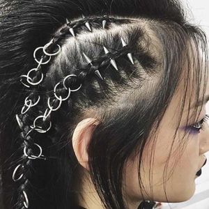 Haarklammern X7YA 10 PCS Punk -Kegelohrringe Edelstahl Ohrohrkörperschmuck für Frauen Männer