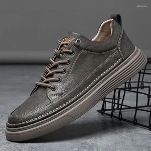 Casual skor sommar äkta läder oxford andas ut utomhus sneakers män handgjorda vandringsdesigner