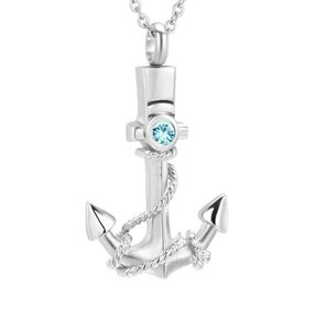 Cremation Jewelry for Ashesnautical Anchor Ashes Halsband Rostfritt stål Urn Pendant Ship Sailor Navy Pirate Friendship Gift9256050