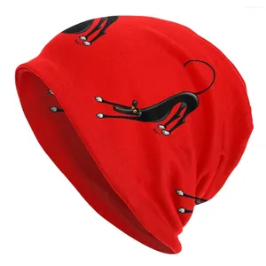 Beralar Greyhounds Köpek Beanie Şapkaları Kırmızı Bonnet Erkek Hip Hop Kpop Örgü Şapka Sonbahar Kış Desen Sıcak Kapaklar