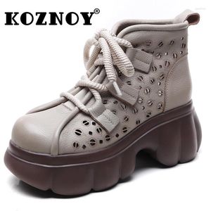 BOOTS KOZNOY 7cm Authentic Genuine Leather Summer Plata