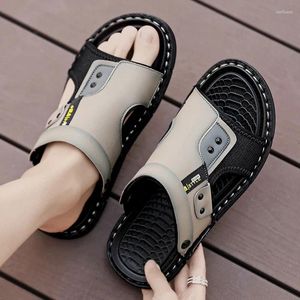 Slippers Men's Summer Sandals Outdoor Beach Shoes Cool Semi-drag Breathable Casual Dual Purpose For Men