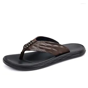 Pantofole 2024 designer con la conitta piatta in pelle morbida coccodrillo da uomo slip-on da uomo scarpe da spiaggia da spiaggia esterna