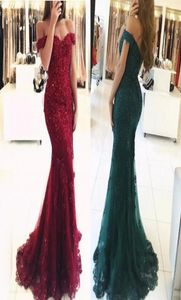 2020 PROM VENDES VERMELHOS DO ombro Mermaid Vestidos de Mermaid Mermaid sem mangas Backless Button Aplique Applique formal Party 7892916