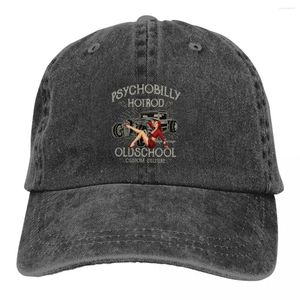 Ball Caps Psychobilly Rod Old School Cap da baseball Cap Hats Women Visor Protection Snapback Pin Up Girl