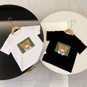 Sommer Trendy Brandneue G-Letter Teddybär gedrucktes T-Shirt für Männer und Frauen mittleren Alters und ältere Kinder Baby Trendy Marke kurzärmelig